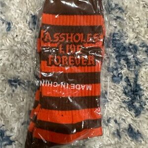 ALF Brown and Orange Striped Socks